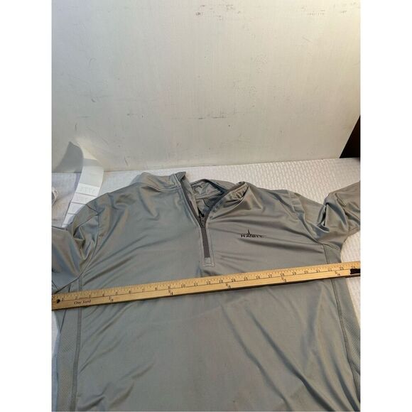 Habit Solar Factor Ls gray 1/4 zipper Mens large rn#106699 UPF 40+ - Picture 9 of 12